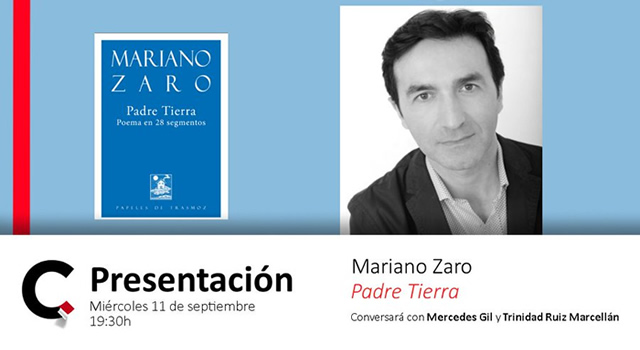 Mariano Zaro presenta Padre tierra en Librería Cálamo